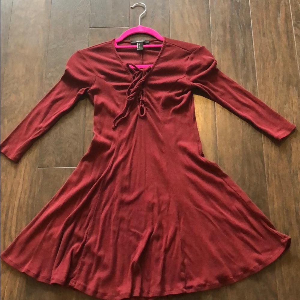 Burgundy dress